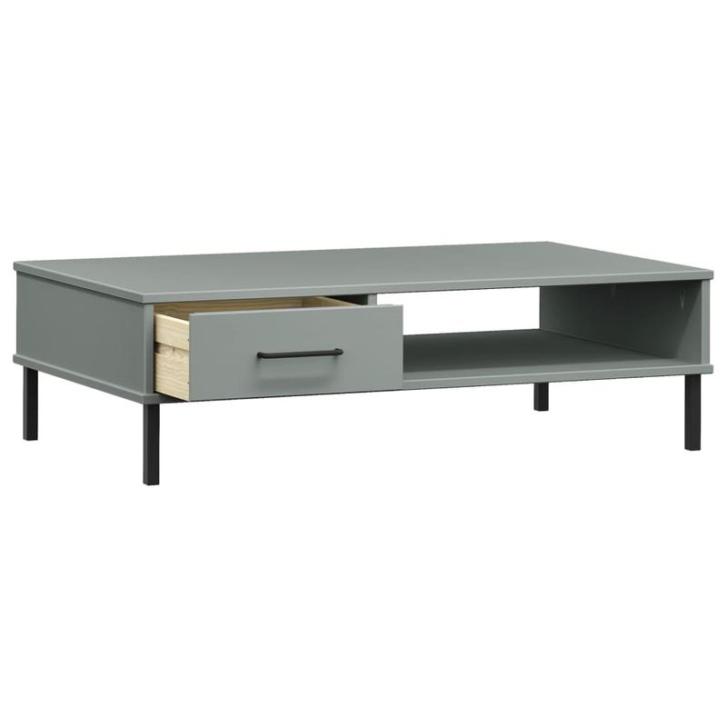 Casa si Gradina - Mobilier - Comode si corpuri - Console - Dulap consola cu picioare metalice „OSLO”, gri, lemn masiv pin - Infinity.ro