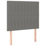 Casa si Gradina - Mobilier - Paturi si accesorii - Accesorii paturi - Tablie de pat cu LED, gri inchis, 90x5x118/128 cm, textil - Infinity.ro