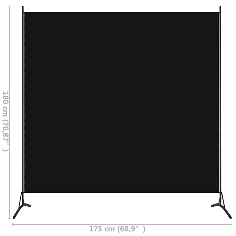 Casa si Gradina - Decoratiuni - Pereti despartitori si paravane - Separator de camera, negru, 175x180 cm, textil - Infinity.ro