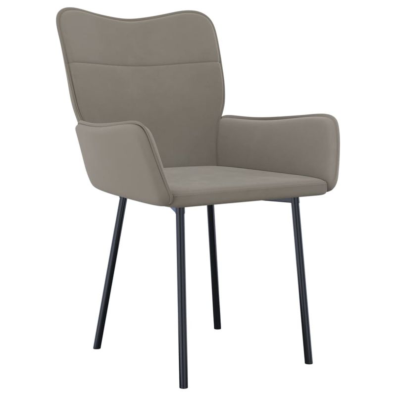 Casa si Gradina - Mobilier - Scaune si fotolii - Scaune - Scaune de bucatarie pivotante, 2 buc., gri deschis, catifea - Infinity.ro
