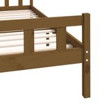 Casa si Gradina - Mobilier - Paturi si accesorii - Paturi - Cadru de pat mic single, maro miere, 120x200 cm, lemn masiv de pin - Infinity.ro