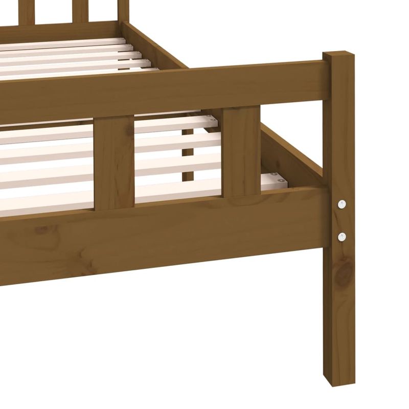 Casa si Gradina - Mobilier - Paturi si accesorii - Paturi - Cadru de pat mic single, maro miere, 120x200 cm, lemn masiv de pin - Infinity.ro