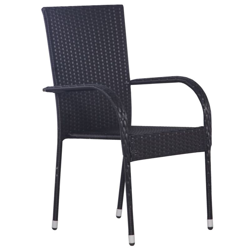 Casa si Gradina - Gradina si terasa - Mobilier exterior - Seturi mobila gradina - Set mobilier de gradina, 7 piese, negru, poliratan - Infinity.ro