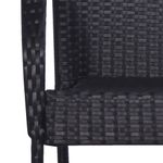 Casa si Gradina - Gradina si terasa - Mobilier exterior - Seturi mobila gradina - Set mobilier de gradina, 7 piese, negru, poliratan - Infinity.ro