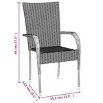 Casa si Gradina - Gradina si terasa - Mobilier exterior - Seturi mobila gradina - Set mobilier de gradina, 7 piese, negru, poliratan - Infinity.ro