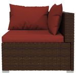 Casa si Gradina - Gradina si terasa - Mobilier exterior - Seturi mobila gradina - Set mobilier de gradina cu perne, 6 piese, maro, poliratan - Infinity.ro