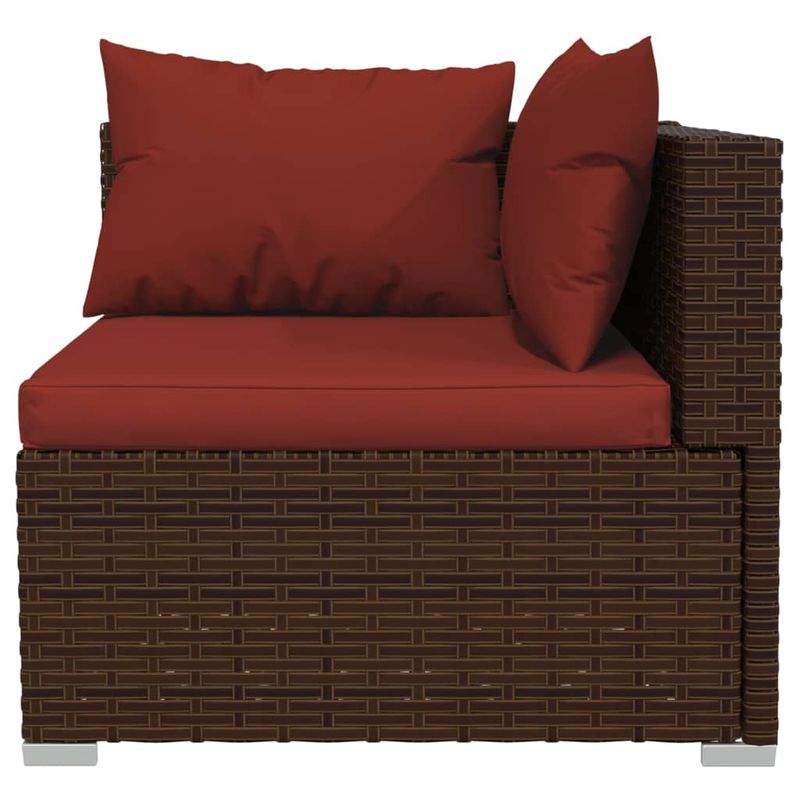 Casa si Gradina - Gradina si terasa - Mobilier exterior - Seturi mobila gradina - Set mobilier de gradina cu perne, 6 piese, maro, poliratan - Infinity.ro