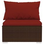 Casa si Gradina - Gradina si terasa - Mobilier exterior - Seturi mobila gradina - Set mobilier de gradina cu perne, 6 piese, maro, poliratan - Infinity.ro