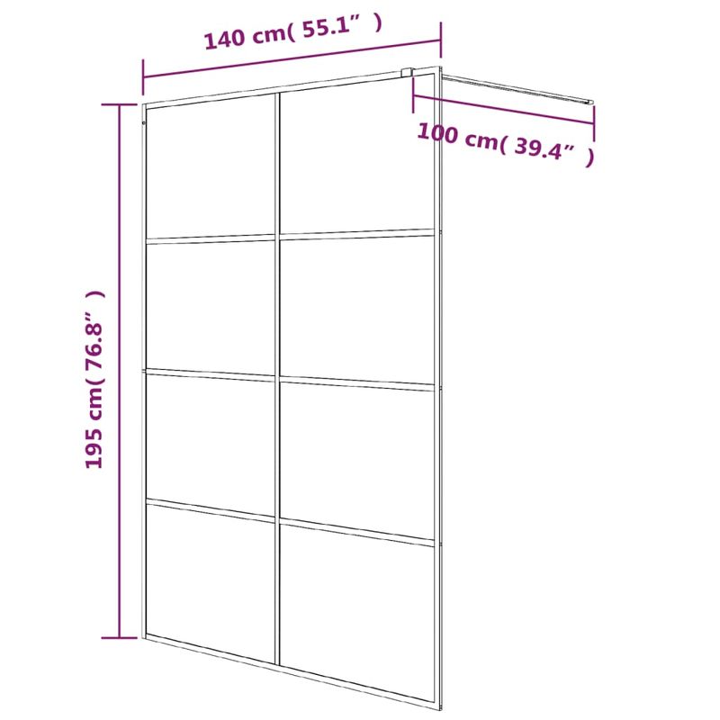Casa si Gradina - Sanitare - Cazi si cabine de dus - Paravane si usi - Paravan de dus walk-in argintiu 140x195 cm sticla ESG transparenta - Infinity.ro