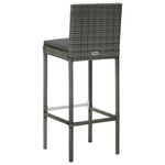 Casa si Gradina - Gradina si terasa - Mobilier exterior - Seturi mobila gradina - Set mobilier bar de gradina cu perne, 5 piese, gri, poliratan - Infinity.ro
