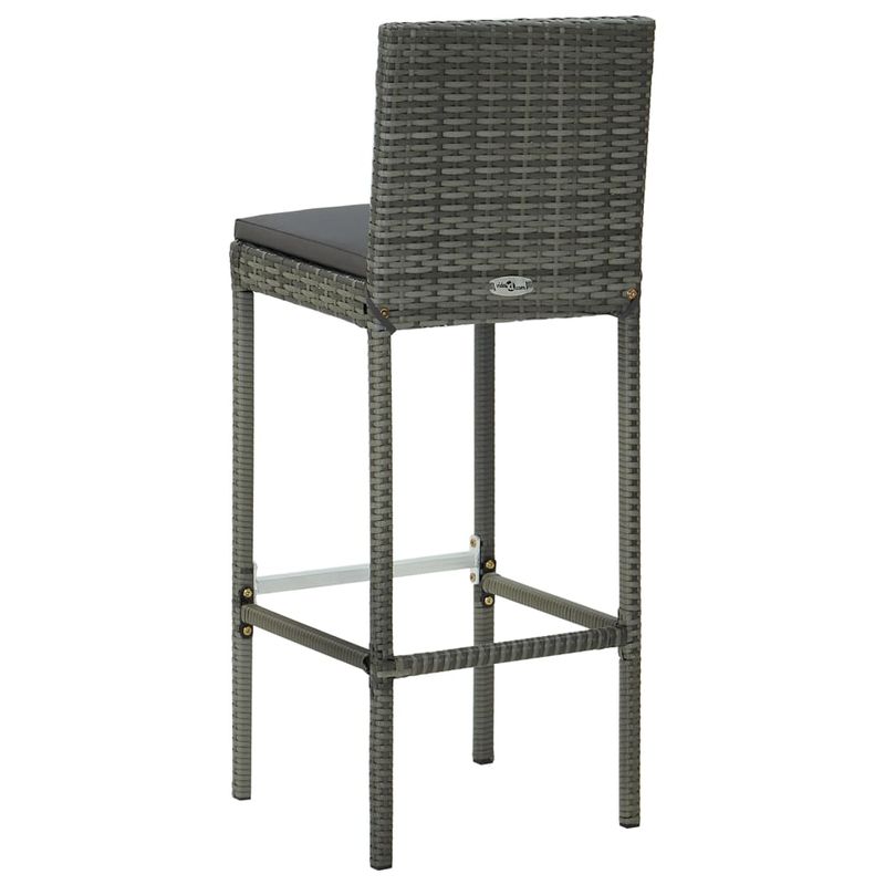 Casa si Gradina - Gradina si terasa - Mobilier exterior - Seturi mobila gradina - Set mobilier bar de gradina cu perne, 5 piese, gri, poliratan - Infinity.ro