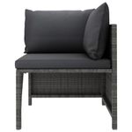 Casa si Gradina - Gradina si terasa - Mobilier exterior - Seturi mobila gradina - Set mobilier de gradina cu perne, 3 piese, gri, poliratan - Infinity.ro