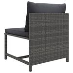 Casa si Gradina - Gradina si terasa - Mobilier exterior - Seturi mobila gradina - Set mobilier de gradina cu perne, 3 piese, gri, poliratan - Infinity.ro