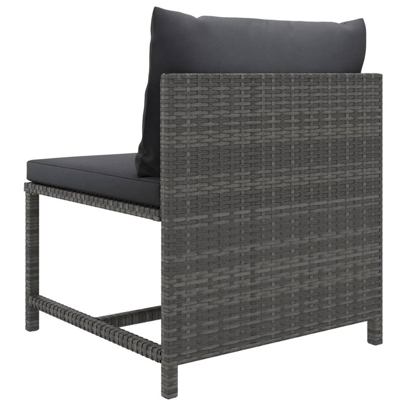 Casa si Gradina - Gradina si terasa - Mobilier exterior - Seturi mobila gradina - Set mobilier de gradina cu perne, 3 piese, gri, poliratan - Infinity.ro
