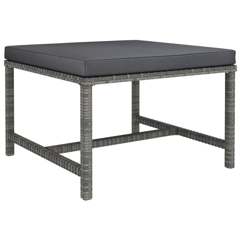 Casa si Gradina - Gradina si terasa - Mobilier exterior - Seturi mobila gradina - Set mobilier de gradina cu perne, 3 piese, gri, poliratan - Infinity.ro