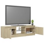 Casa si Gradina - Mobilier - Comode si corpuri - Comode - Comoda TV cu lumini LED, stejar sonoma, 120x30x35,5 cm - Infinity.ro