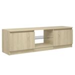 Casa si Gradina - Mobilier - Comode si corpuri - Comode - Comoda TV cu lumini LED, stejar sonoma, 120x30x35,5 cm - Infinity.ro