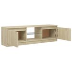 Casa si Gradina - Mobilier - Comode si corpuri - Comode - Comoda TV cu lumini LED, stejar sonoma, 120x30x35,5 cm - Infinity.ro