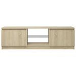 Casa si Gradina - Mobilier - Comode si corpuri - Comode - Comoda TV cu lumini LED, stejar sonoma, 120x30x35,5 cm - Infinity.ro