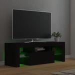 Casa si Gradina - Mobilier - Comode si corpuri - Comode - Comoda TV cu lumini LED, negru, 120x35x40 cm - Infinity.ro