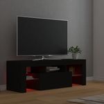 Casa si Gradina - Mobilier - Comode si corpuri - Comode - Comoda TV cu lumini LED, negru, 120x35x40 cm - Infinity.ro