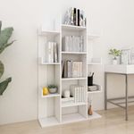 Casa si Gradina - Mobilier - Biblioteci si rafturi - Biblioteci - Biblioteca, alb, 86x25,5x140 cm, PAL - Infinity.ro
