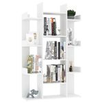Casa si Gradina - Mobilier - Biblioteci si rafturi - Biblioteci - Biblioteca, alb, 86x25,5x140 cm, PAL - Infinity.ro