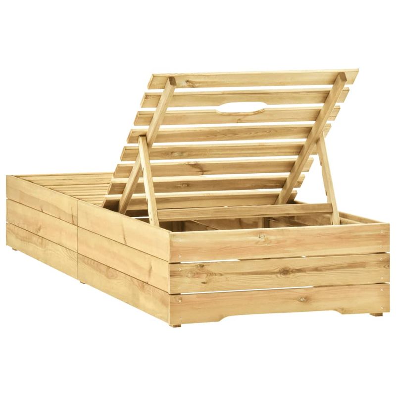 Casa si Gradina - Gradina si terasa - Mobilier exterior - Scaune si sezlonguri gradina - Sezlong, lemn de pin tratat verde - Infinity.ro