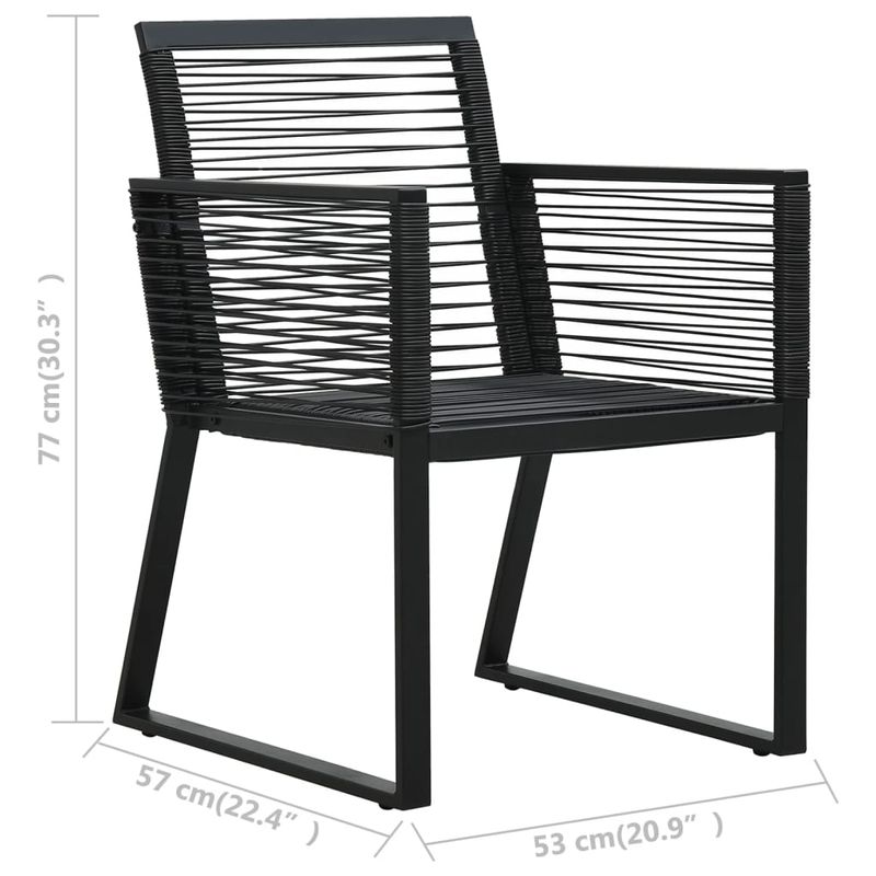 Casa si Gradina - Gradina si terasa - Mobilier exterior - Seturi mobila gradina - Set mobilier de exterior, 5 piese, negru, ratan PVC - Infinity.ro