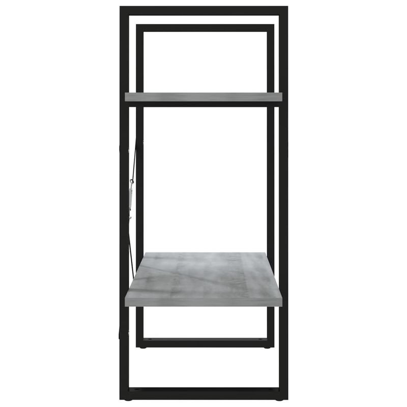 Casa si Gradina - Mobilier - Biblioteci si rafturi - Biblioteci - Biblioteca 2 niveluri gri sonoma 60x30x70 cm lemn compozit - Infinity.ro