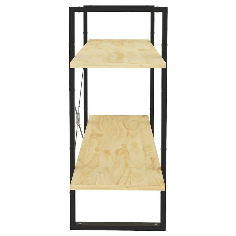 Casa si Gradina - Mobilier - Biblioteci si rafturi - Biblioteci - Biblioteca cu 2 rafturi, 100x30x70 cm, lemn masiv de pin, natural - Infinity.ro