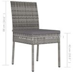 Casa si Gradina - Gradina si terasa - Mobilier exterior - Scaune si sezlonguri gradina - Scaune de masa pentru gradina, 4 buc., gri, poliratan - Infinity.ro