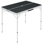Sport si Outdoor - Camping - Mobilier pentru camping - Alte piese de mobilier pentru camping - Masa de camping pliabila cu 2 banci, gri, aluminiu - Infinity.ro