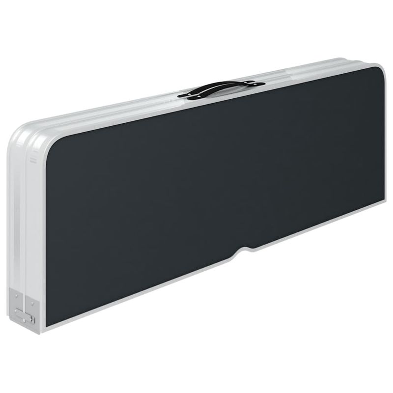 Sport si Outdoor - Camping - Mobilier pentru camping - Alte piese de mobilier pentru camping - Masa de camping pliabila cu 2 banci, gri, aluminiu - Infinity.ro