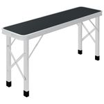 Sport si Outdoor - Camping - Mobilier pentru camping - Alte piese de mobilier pentru camping - Masa de camping pliabila cu 2 banci, gri, aluminiu - Infinity.ro