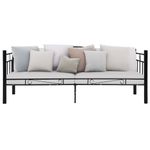 Casa si Gradina - Mobilier - Paturi si accesorii - Paturi - Cadru pat de zi, negru, 90x200 cm, metal - Infinity.ro