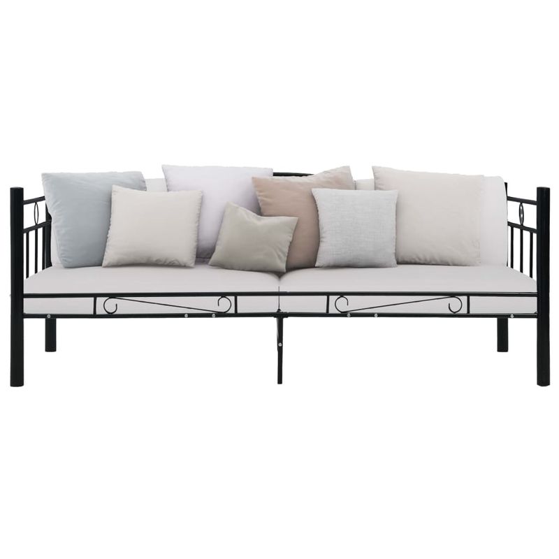 Casa si Gradina - Mobilier - Paturi si accesorii - Paturi - Cadru pat de zi, negru, 90x200 cm, metal - Infinity.ro