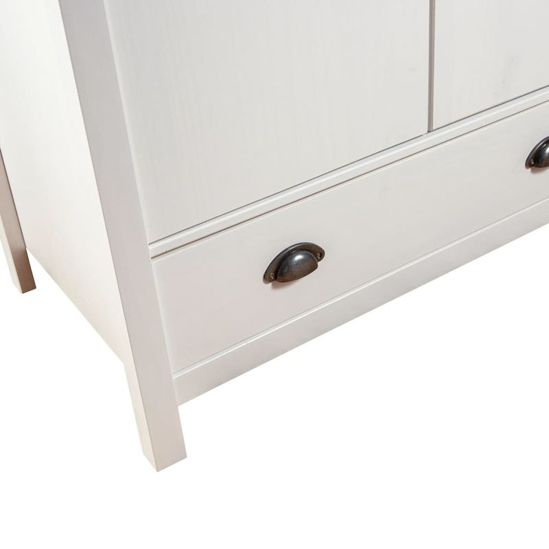 Casa si Gradina - Mobilier - Dulapuri si sifoniere - Sifoniere - Sifonier cu 3 usi Hill, alb, 127x50x170 cm, lemn masiv de pin - Infinity.ro
