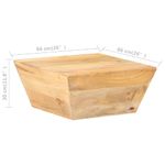 Casa si Gradina - Mobilier - Mese si birouri - Masute de cafea - Masa de cafea in forma de V, 66x66x30 cm, lemn masiv de mango - Infinity.ro