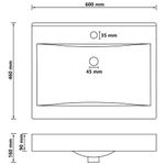 Casa si Gradina - Sanitare - Lavoar baie si accesorii - Lavoare si piedestale - Chiuveta baie lux orificiu robinet alb mat 60x46 cm ceramica - Infinity.ro