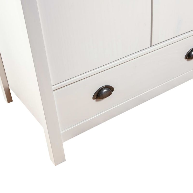 Casa si Gradina - Mobilier - Dulapuri si sifoniere - Sifoniere - Sifonier cu 2 usi Hill, alb și maro, 89x50x170 cm, lemn masiv de pin - Infinity.ro