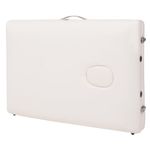 Ingrijire personala si Cosmetice - Sanatate si wellness - Articole wellness - Fotolii de masaj - Masa de masaj pliabila cu 3 zone, 10 cm grosime, alb - Infinity.ro