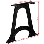 Casa si Gradina - Mobilier - Feronerie si accesorii mobila - Picioare masa de sufragerie , baza arcuita in forma de A, fonta - Infinity.ro