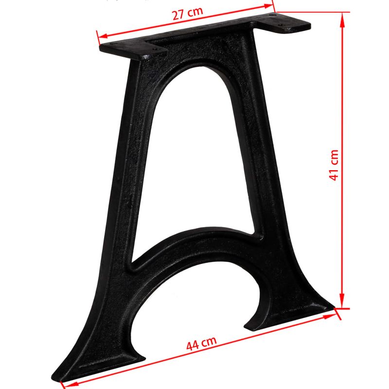 Casa si Gradina - Mobilier - Feronerie si accesorii mobila - Picioare masa de sufragerie , baza arcuita in forma de A, fonta - Infinity.ro
