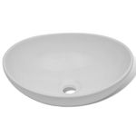 Casa si Gradina - Sanitare - Lavoar baie si accesorii - Lavoare si piedestale - Chiuveta de baie cu robinet mixer, ceramica, oval, alb - Infinity.ro