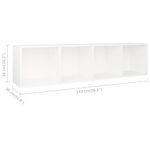 Casa si Gradina - Mobilier - Biblioteci si rafturi - Biblioteci - Biblioteca/Comoda TV, alb, 36 x 30 x 143 cm, PAL - Infinity.ro