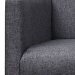 Casa si Gradina - Mobilier - Canapele si coltare - Canapele - Canapea cu perne captusite, textil, lemn de hevea, gri inchis - Infinity.ro