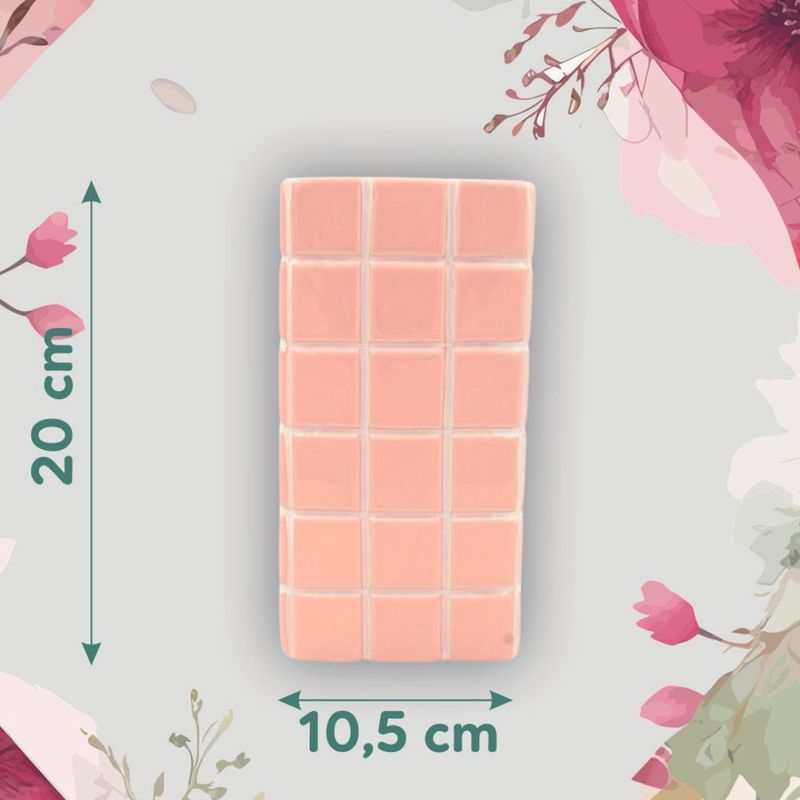 Casa si Gradina - Decoratiuni - Obiecte decorative - Vaze si boluri decorative - Vaza ceramica model patratele 20x10.5 cm somon - Infinity.ro
