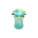 Jucarii, Copii si Bebe - Hrana si alaptare - Biberoane, suzete si accesorii hranire - Cani, pahare si accesorii bebe - Cana cu pai abacus 340 ml, melii, albastru - Infinity.ro