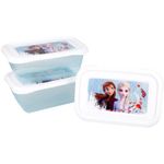 Jucarii, Copii si Bebe - Hrana si alaptare - Biberoane, suzete si accesorii hranire - Articole hranire bebelusi - Set 3 recipiente hrana cu capac Frozen SunCity STF11101 - Infinity.ro